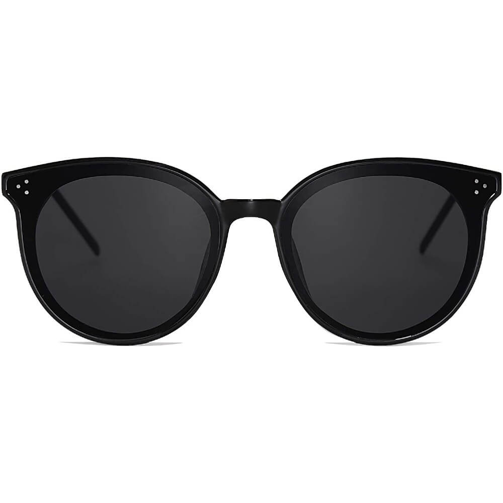 Retro Round Oversized Sunglasses for Women Mirrored Glasses - Louie - Teddith - US