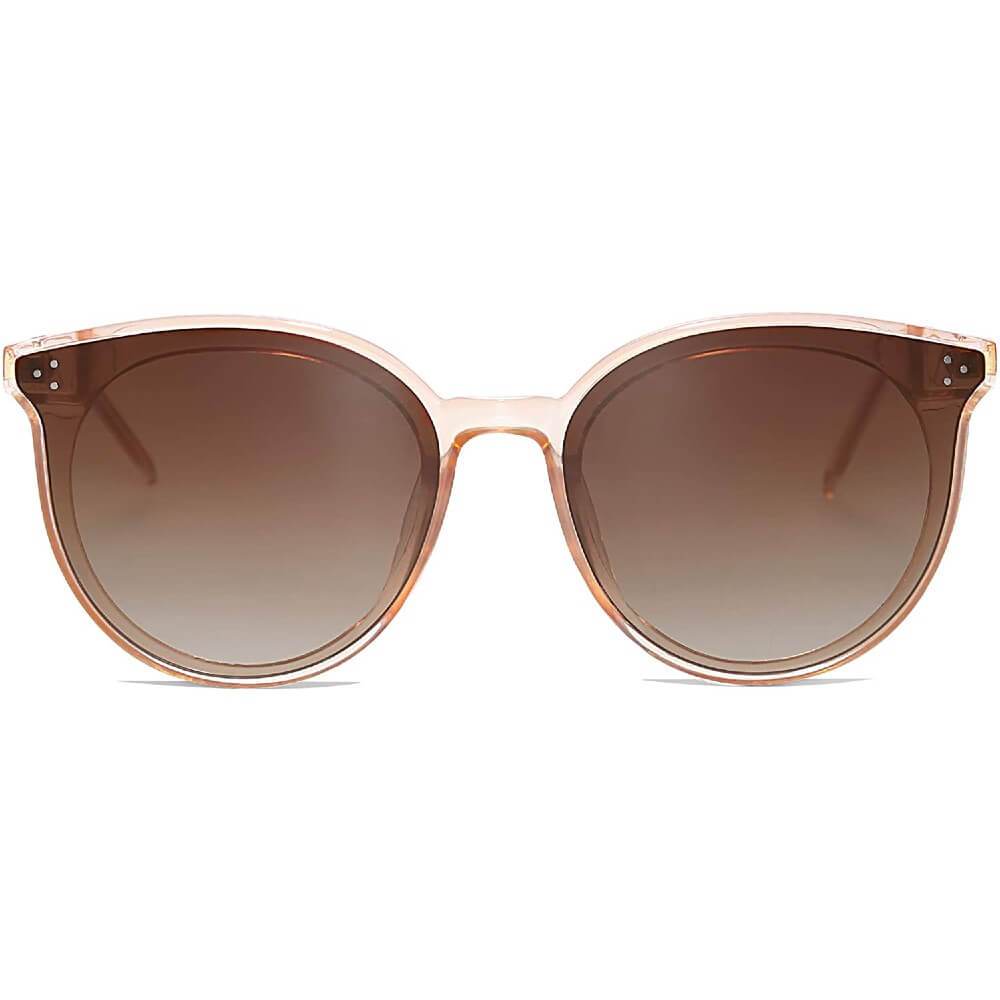 Retro Round Oversized Sunglasses for Women Mirrored Glasses - Louie - Teddith - US